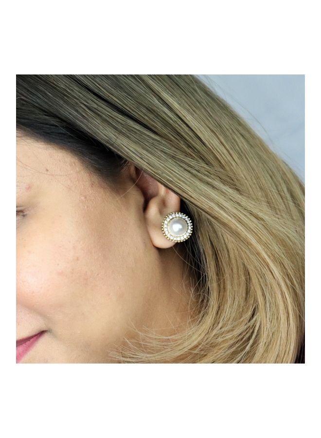 THE BLING STUDIO - Pristine - Diana Round Stud Earring - Image 1