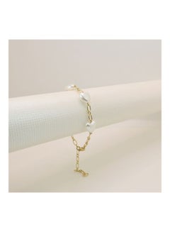 THE BLING STUDIO Pristine - Imitation Pearl Peach Heart Bracelet  - Image 2