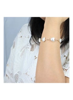 THE BLING STUDIO Pristine - Imitation Pearl Peach Heart Bracelet  - Image 5