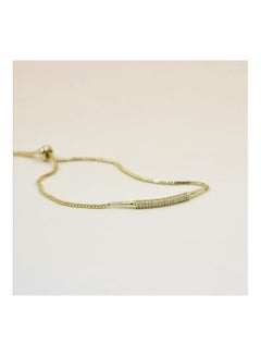 THE BLING STUDIO Lumia - Bamboo Gold Plated Zirconinlaid  Bracelet  - Image 4