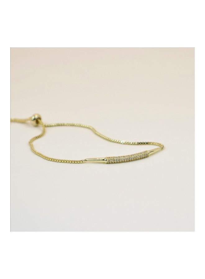 ذا بلينج ستوديو سوار لوميا مرصع بالزركون ومطلي بالذهب والخيزران - Image 4