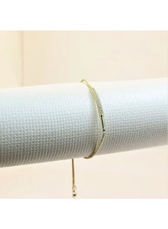 THE BLING STUDIO Lumia - Bamboo Gold Plated Zirconinlaid  Bracelet  - Image 2