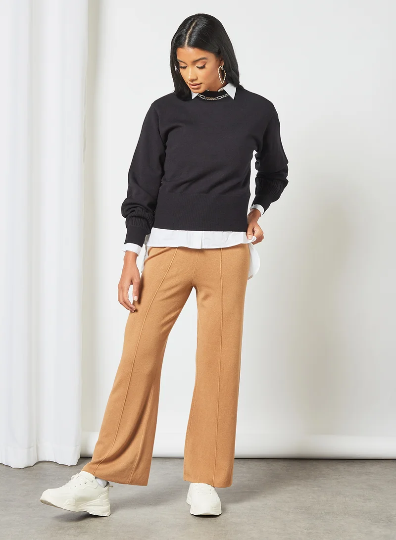 Y.A.S Long Sleeves Sweater Black
