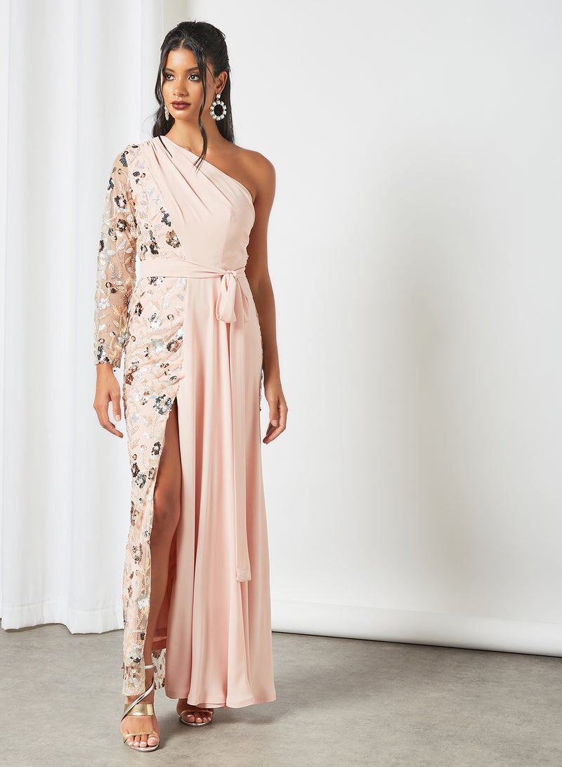 Zoey - Stylish Maxi Dress Light Pink - Image 1