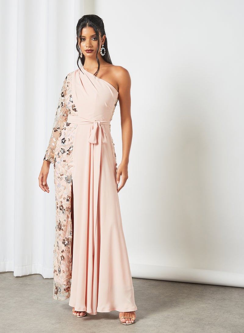 Zoey - Stylish Maxi Dress Light Pink - Image 1