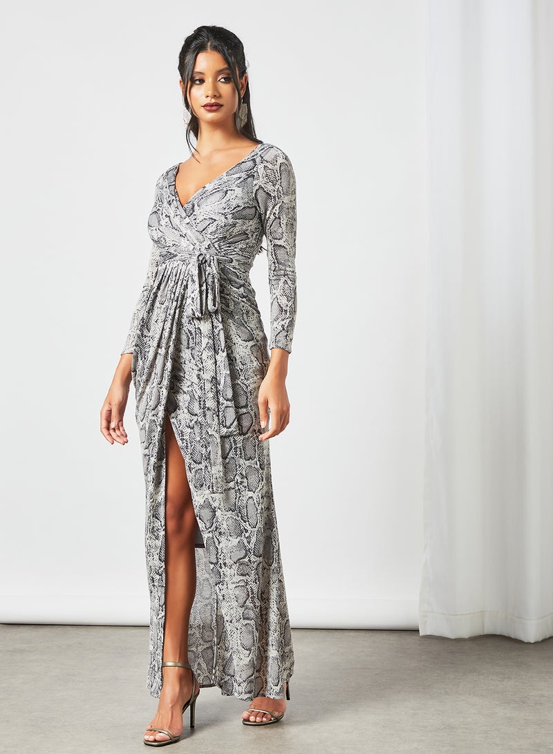 Zoey - Stylish Maxi Dress Grey - Image 1
