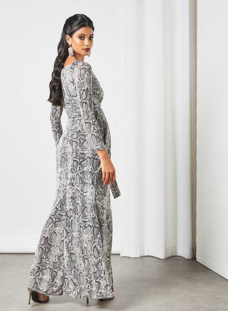 Zoey - Stylish Maxi Dress Grey - Image 1