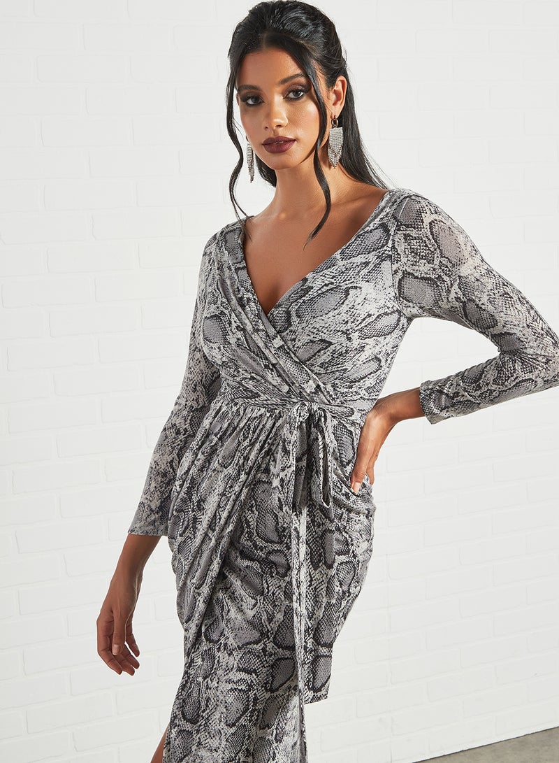 Zoey - Stylish Maxi Dress Grey - Image 1