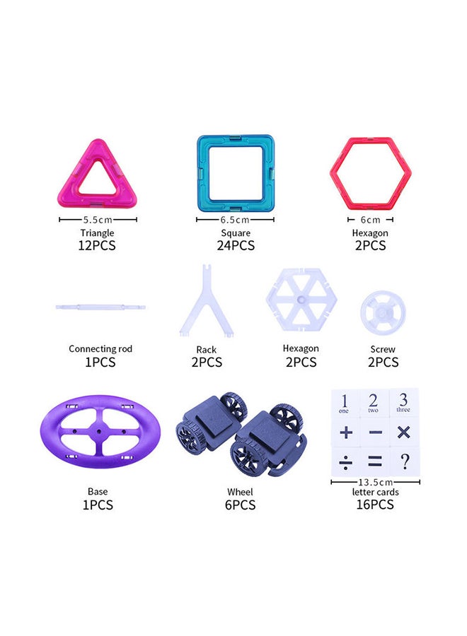 JZRtoys03 68- Piece Magnetic Building Blocks for Toddlers & Kids Set 68 3+ Years