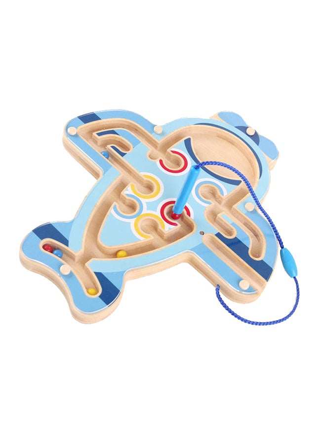 Bamboo Aeroplane Magnetic Maze Multicolour