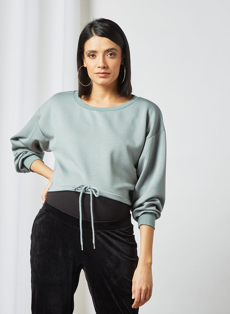 Mamalicious - Ray Maternity Sweatshirt Green - Image 1