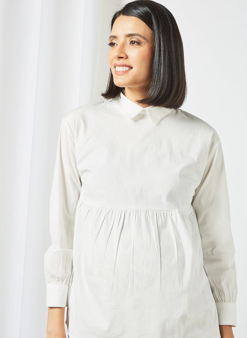 Mamalicious - Salley Maternity Blouse White - Image 1