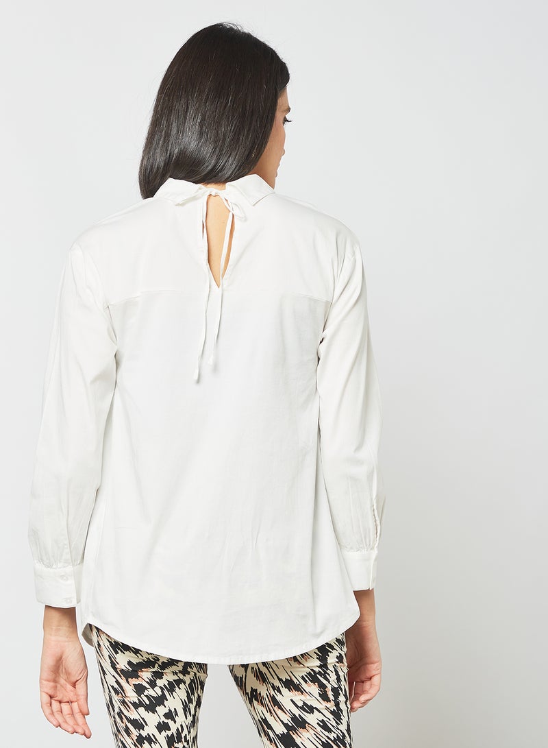 Mamalicious - Salley Maternity Blouse White - Image 1