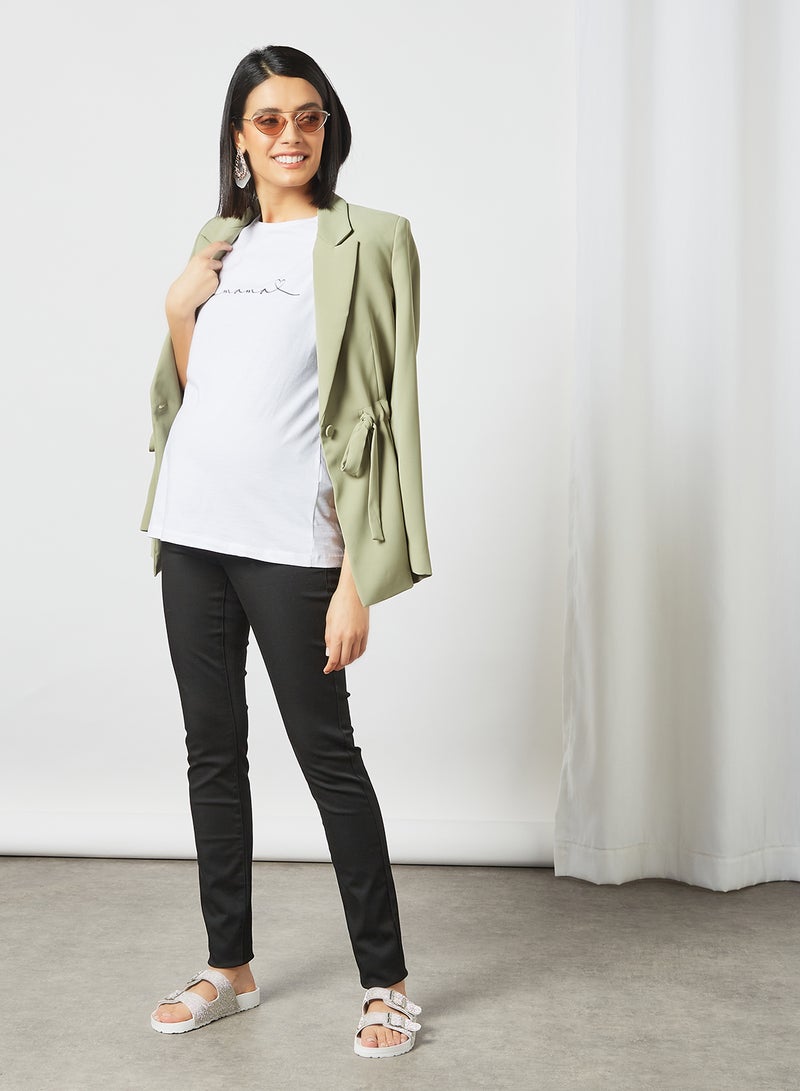 Mamalicious Slim Fit Maternity Jeggings Black  - Image 3