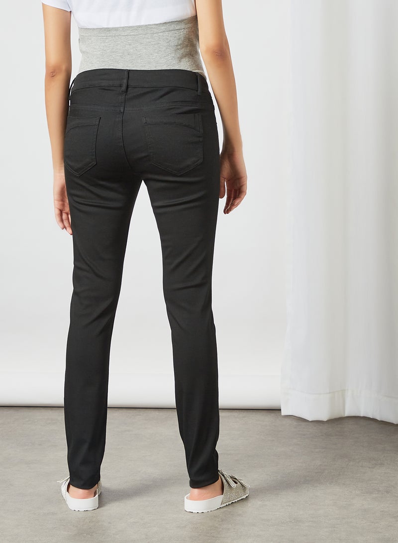 Mamalicious Slim Fit Maternity Jeggings Black  - Image 2