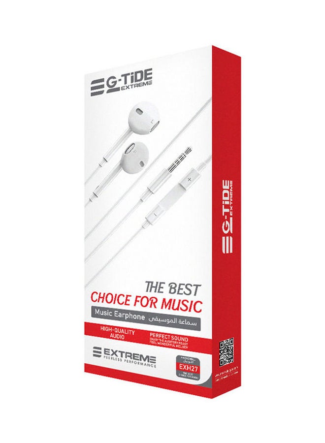 G-TiDE EXTREME Wired In-Ear Earphones White - Image 4