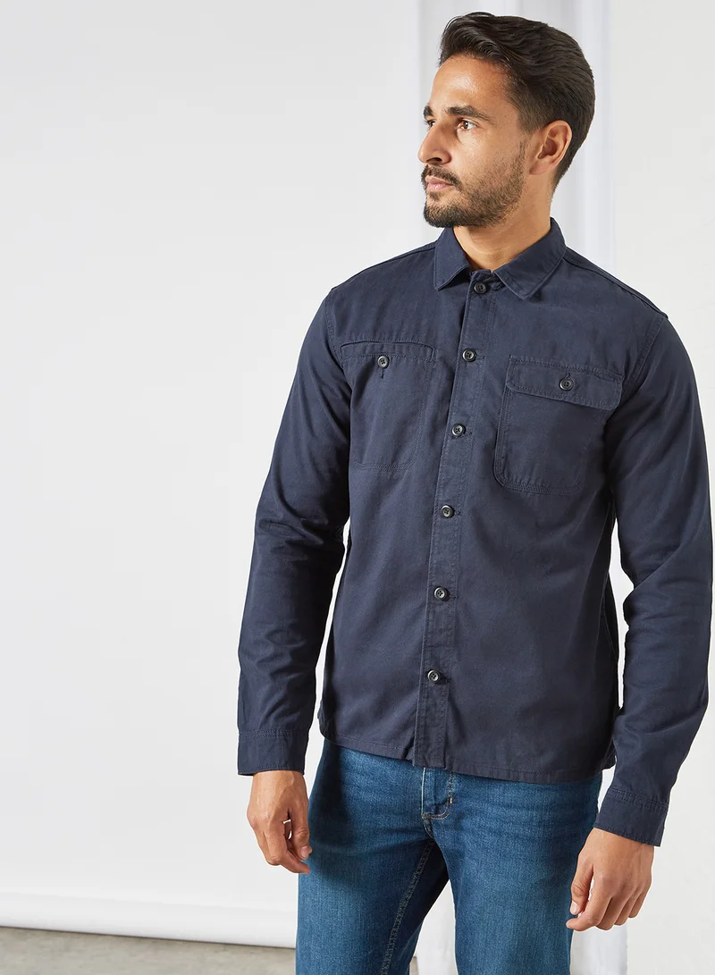 JACK & JONES Pocket Detail Overshirt Navy