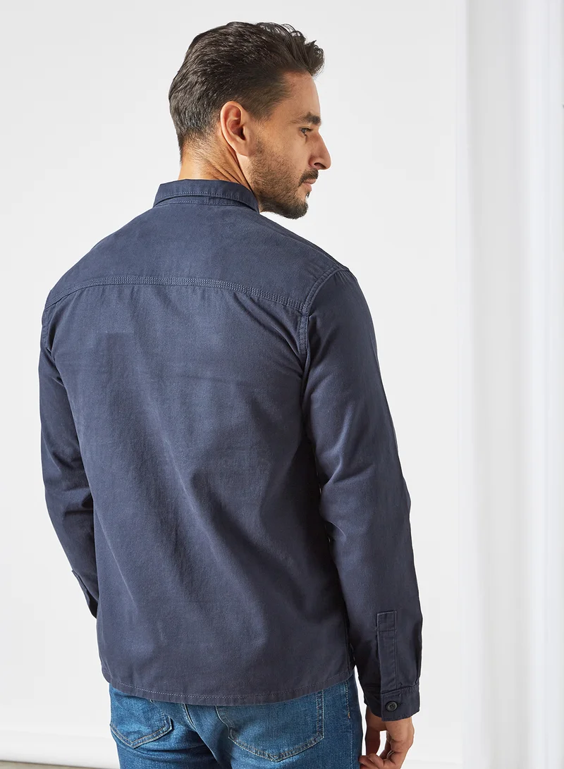 JACK & JONES Pocket Detail Overshirt Navy