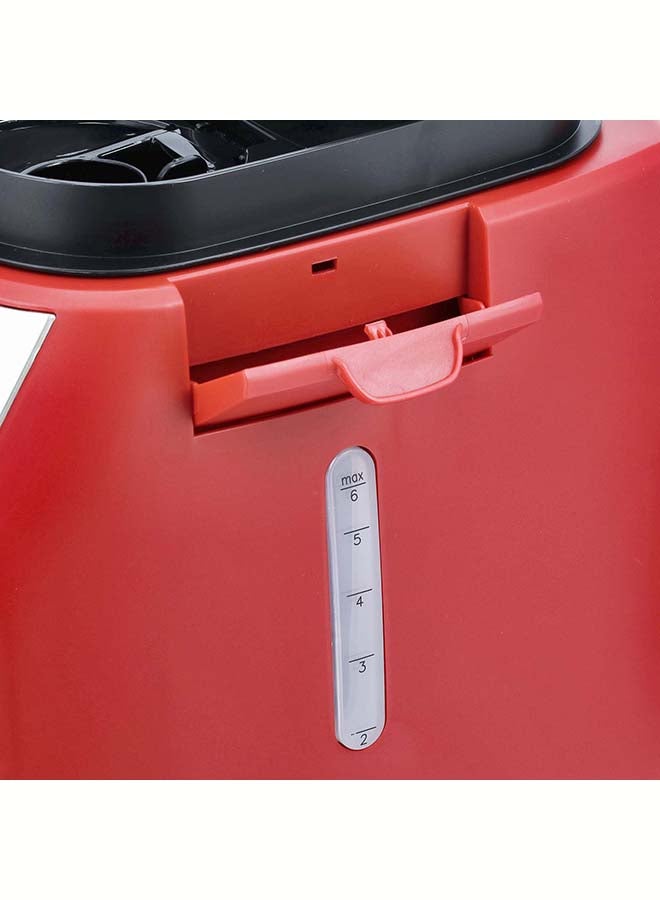 GEEPAS - Grinder & Drip Coffee Maker, 4 cups| Washable Filter | Non-Stick Coating Keep Warm Function | Filter Holder & Grinder | Water Level Gauge 0.6 L 600 W GCM41512 Red - Image 1