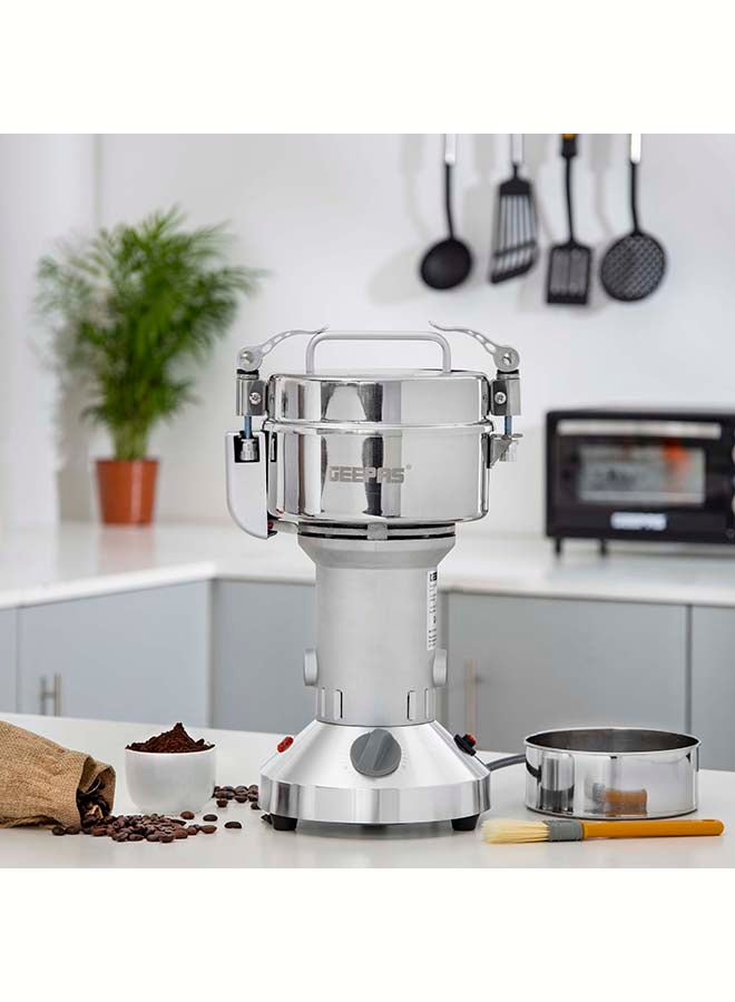 GEEPAS Food Processor, SS Bowl with Lid,  Stainless Steel Blade| Safe Lid Protect Design | Mixer Grinder for Herb/ Spice/ Nut with Overload Protection 1400.0 W GCG41014 Silver - Image 5