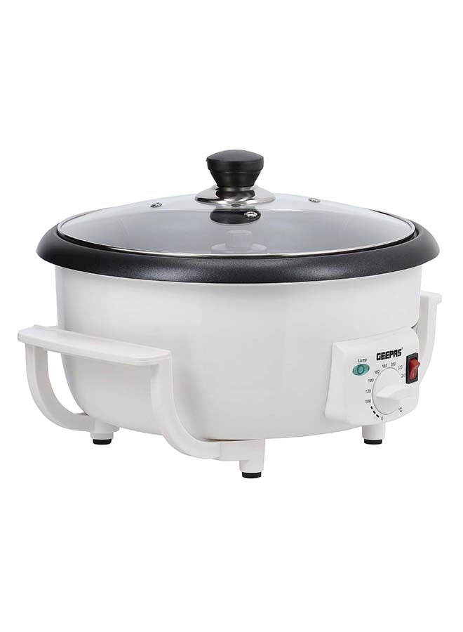 GEEPAS - Coffee Roaster, Automatic Coffee Roaster | Temperature Control | Toughened Glass Lid | Easy Handling Design | Control Switch for Easy Operating 800 W GCR63038 White - Image 1