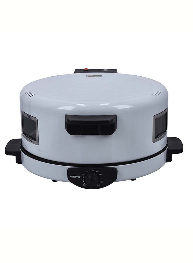 GEEPAS - Arabic Bread Maker | Adjustable Temperature | 40cm Baking Plate, With An adjustable Temperature Control Between 180 And 240 Degrees, 3.5 mm Thick Die Cast Baking Plate, The ON/OFF Switch 2200.0 kW GBM63037 Grey - Image 1