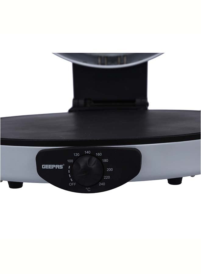 GEEPAS - Arabic Bread Maker | Adjustable Temperature | 40cm Baking Plate, With An adjustable Temperature Control Between 180 And 240 Degrees, 3.5 mm Thick Die Cast Baking Plate, The ON/OFF Switch 2200.0 kW GBM63037 Grey - Image 1