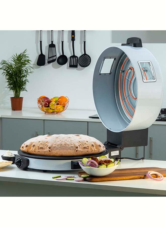 GEEPAS - Arabic Bread Maker | Adjustable Temperature | 40cm Baking Plate, With An adjustable Temperature Control Between 180 And 240 Degrees, 3.5 mm Thick Die Cast Baking Plate, The ON/OFF Switch 2200.0 kW GBM63037 Grey - Image 1