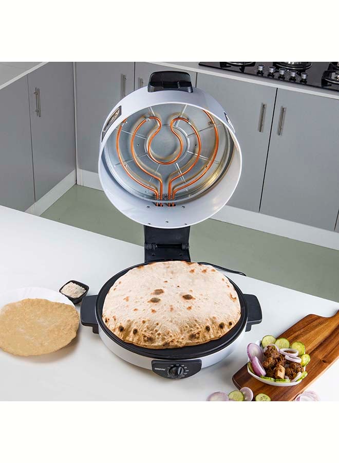 GEEPAS - Arabic Bread Maker | Adjustable Temperature | 40cm Baking Plate, With An adjustable Temperature Control Between 180 And 240 Degrees, 3.5 mm Thick Die Cast Baking Plate, The ON/OFF Switch 2200.0 kW GBM63037 Grey - Image 1