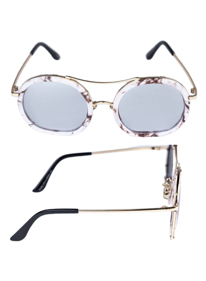 Elite Dose Women's Double Bridge Round Sunglass 