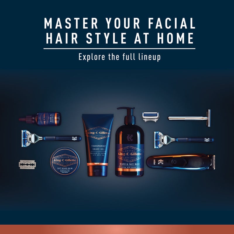 Gillette - King C Beard Trimmer Kit With Lifetime Sharp Blades And 3 Interchangeable Combs - Image 1