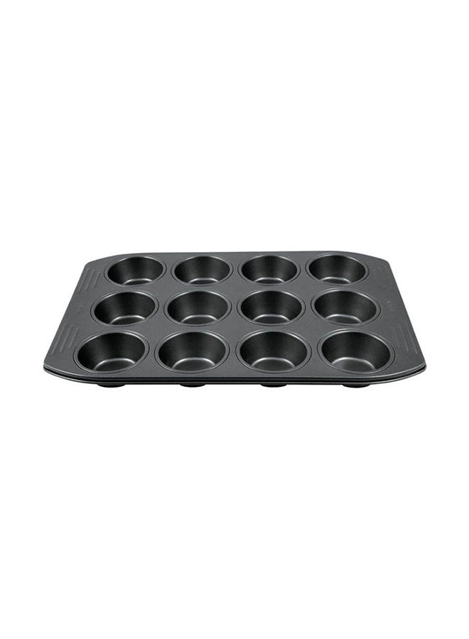 Easy Grip Muffins Tray Dark Grey 26.5x4x4cm