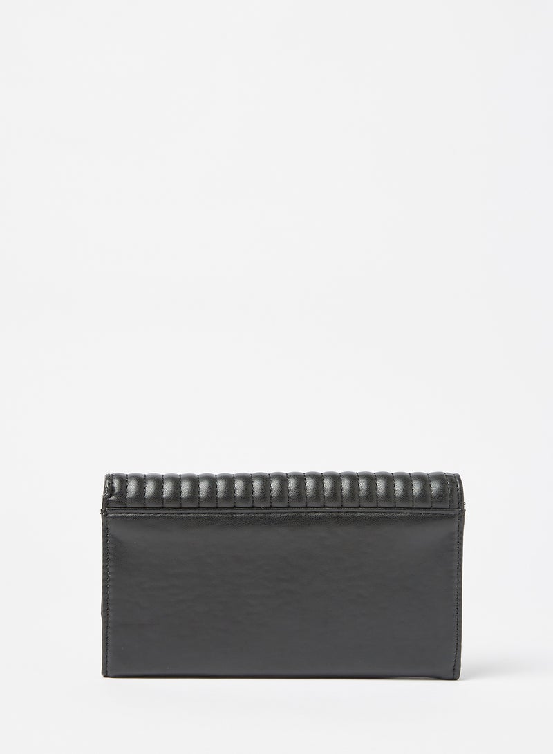 PIECES Quilted Wallet Black - Image 2