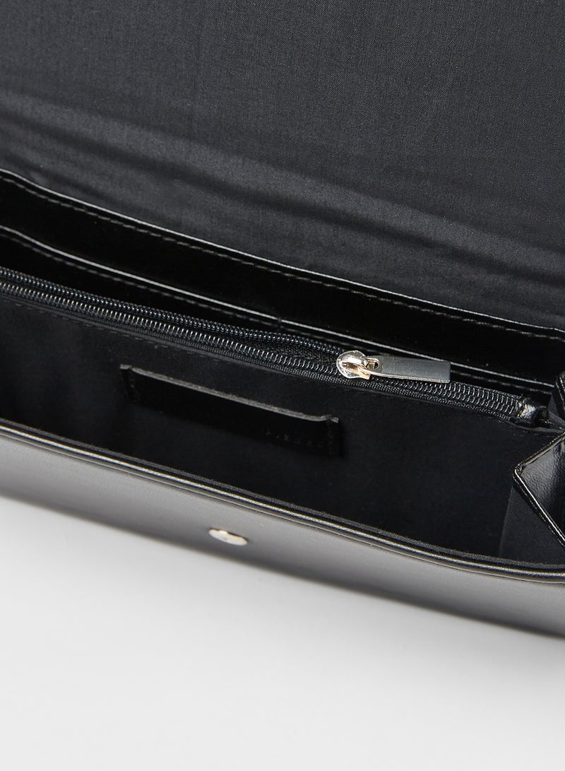 PIECES Quilted Wallet Black - Image 4