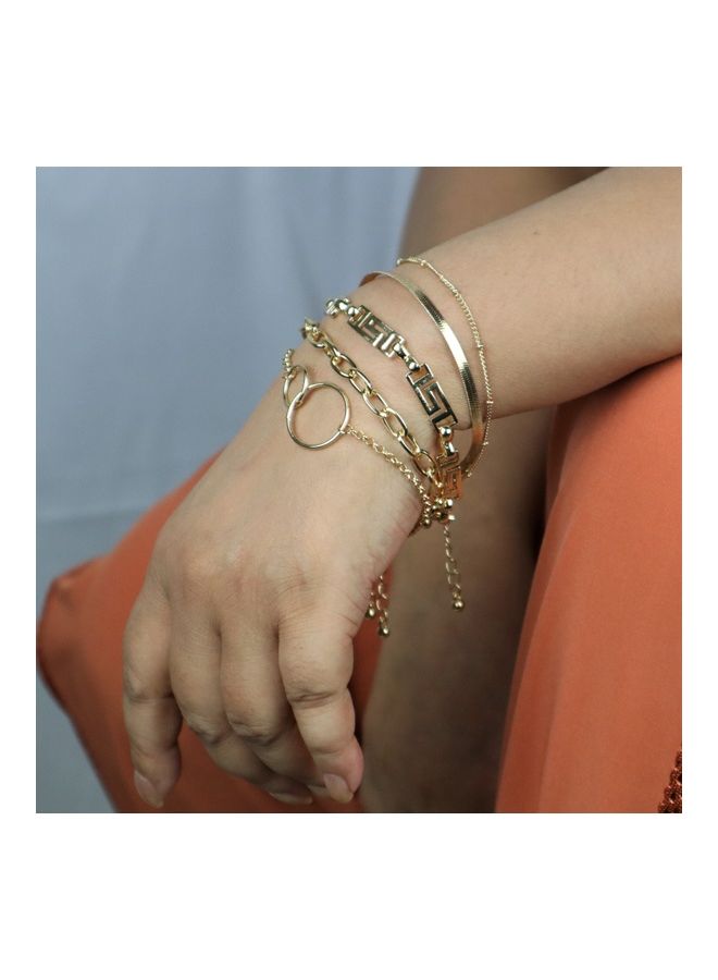 ذا بلينج ستوديو طقم أساور فاخرة بتصميم سلسلة على شكل ثعبان مكون من 5 قطع - Image 5