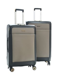 MORANO 4-Piece Lightweight Luggage Trolley Set Black/Grey  - Image 3
