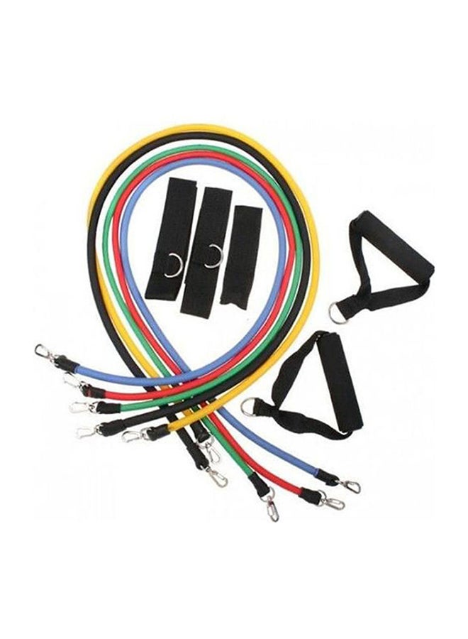 بيوينتي طقم شرائط مُقاومة من اللاتكس لتمارين اللياقة البدنية وتمارين اليوغا لعضلات البطن P90X، عدد 11 قطعة 22سم - Image 1