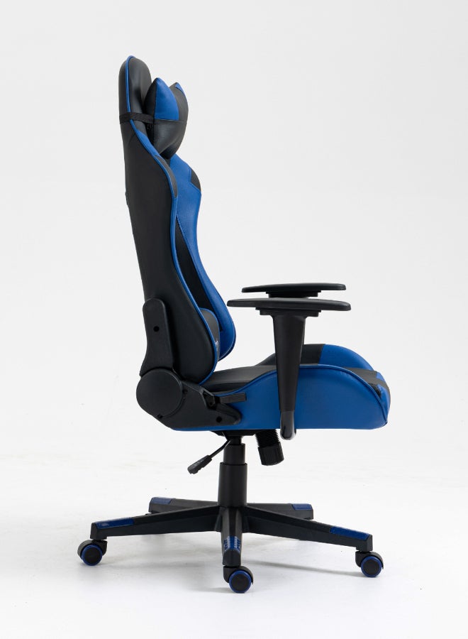 Switch - Drake High Back Ergonomically Stable, With Swivel Function, Adjustable In Full Reclining Faux Leather Computer Silla Gamer Racing Gaming Chair, In Black With Dark Blue Accents 5727Db Dark Blue - Image 1
