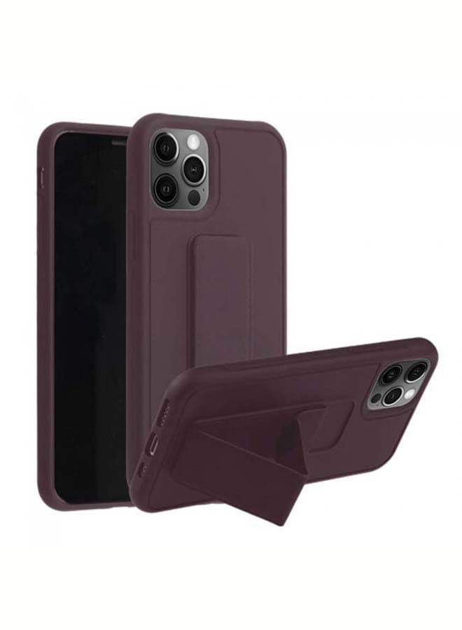 MARGOUN Protective Case Cover with Finger Grip Stand for Apple iPhone 11 Pro Maroon  - Image 1