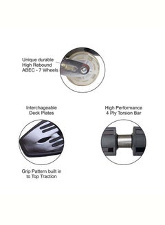 Jaspo 2 Wheel Pivoting Cruiser Concave Skateboard with 360-degree Casters for Kids, Teens & Adults  - Image 2