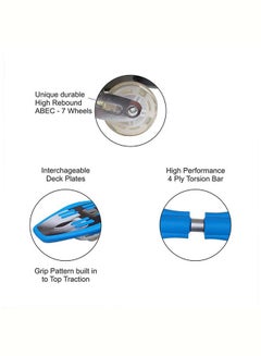 Jaspo 2 Wheel Pivoting Cruiser Concave Skateboard with 360-degree Casters for Kids, Teens & Adults  - Image 2
