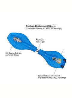 Jaspo 2 Wheel Pivoting Cruiser Concave Skateboard with 360-degree Casters for Kids, Teens & Adults  - Image 3