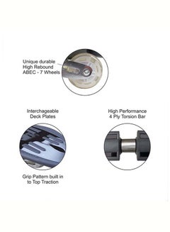 Jaspo 2 Wheel Pivoting Cruiser Concave Skateboard with 360-degree Casters for Kids, Teens & Adults  - Image 2