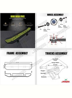 Jaspo Concave Cruiser Standard Skateboard for Kids, Teens & Adults  - Image 4