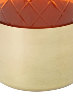 ebb & flow T-Light Holder With Star Cutting Glass Unique Luxury Quality Scents For The Perfect Stylish Home Orange 8.25 x 8.25 x 10cm  - Image 4
