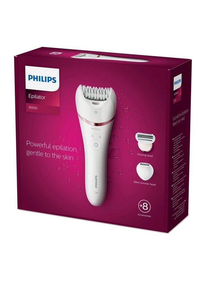 Philips Wet And Dry Cordless Epilator Series 8000 White - Image 2
