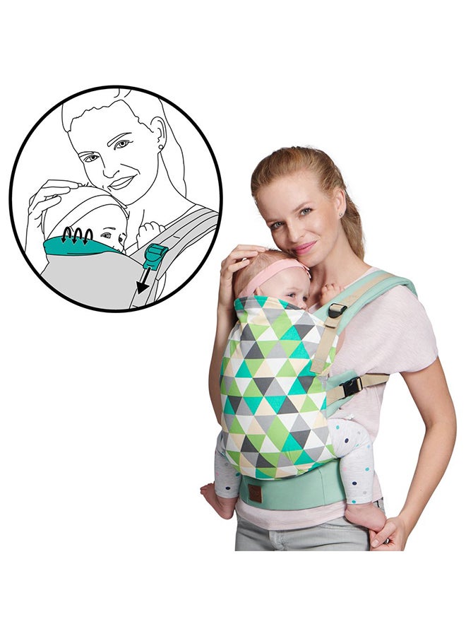 Kinderkraft - Baby Carrier Nilo Ergonomic Sling For Newborn Lightweight, Confortable, Ajustable, 2 Carrying Position Front And Backpack For Newborn From 3 Month To 20 Kg, D By Ihdi, Mint - Image 1