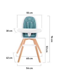 Kinderkraft 2 In1 Kinderkraft High Chair Tixi Turquoise  - Image 5