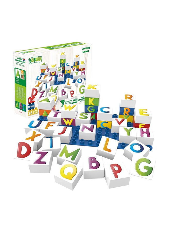 BioBUDDi BB-0005 36-Piece Learning Letters Building Sets 36 3+ Years - Image 1