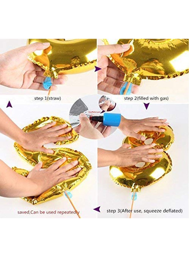 بارتي تايم بالون من القصدير على شكل حرف D 16بوصة - Image 2